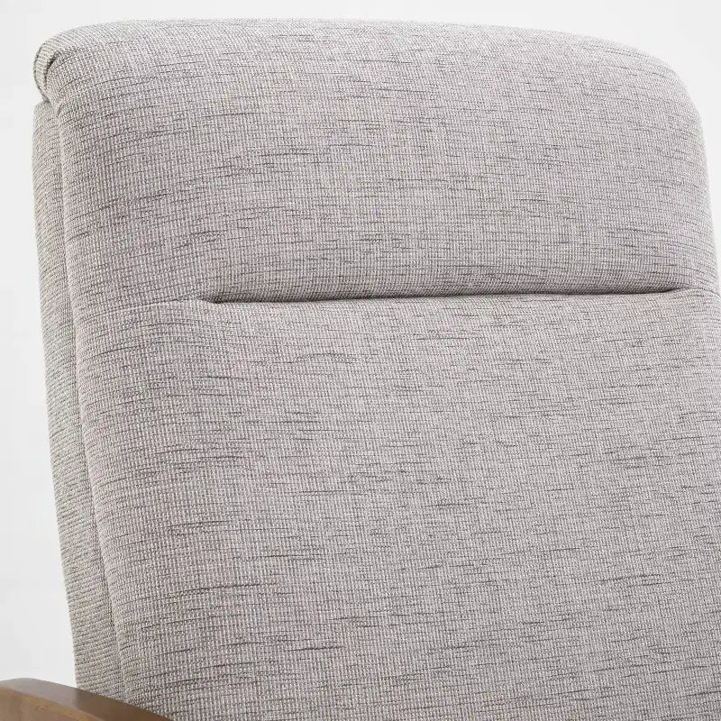 Press-Back Recliner, Polyester Upholstery, Solid Wood Frame, Foam Fill, Sea Oat