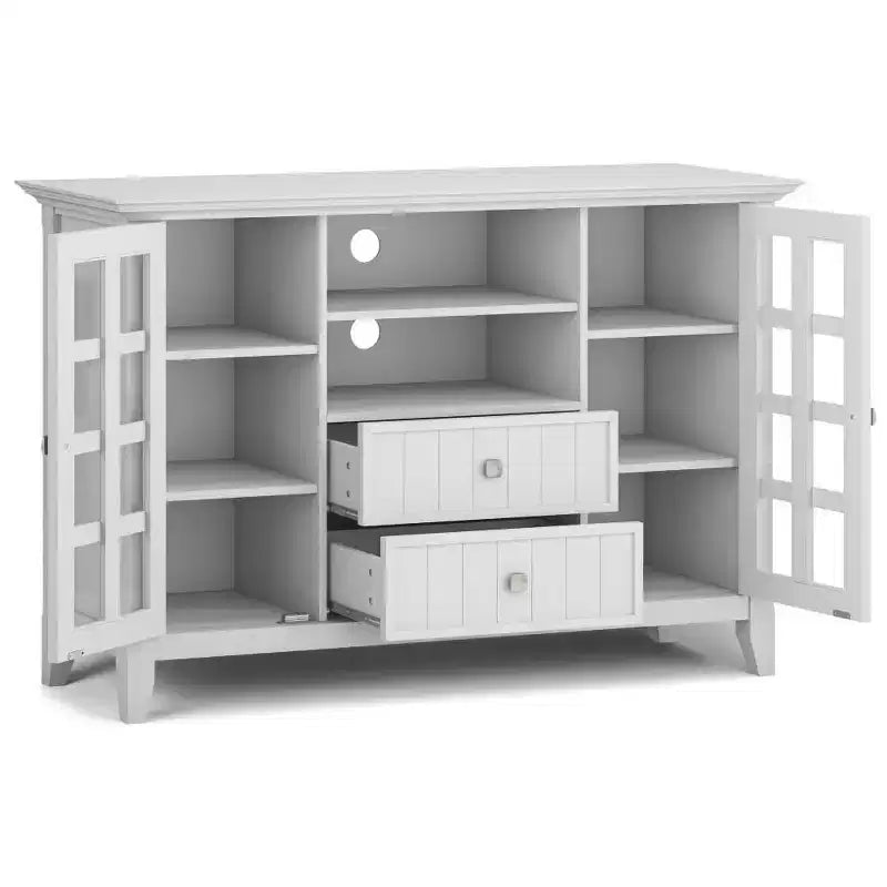 Pine Plywood Tall TV Stand with Adjustable Shelves 60''
