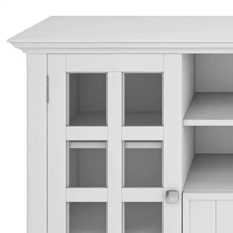 Pine Plywood Tall TV Stand with Adjustable Shelves 60''