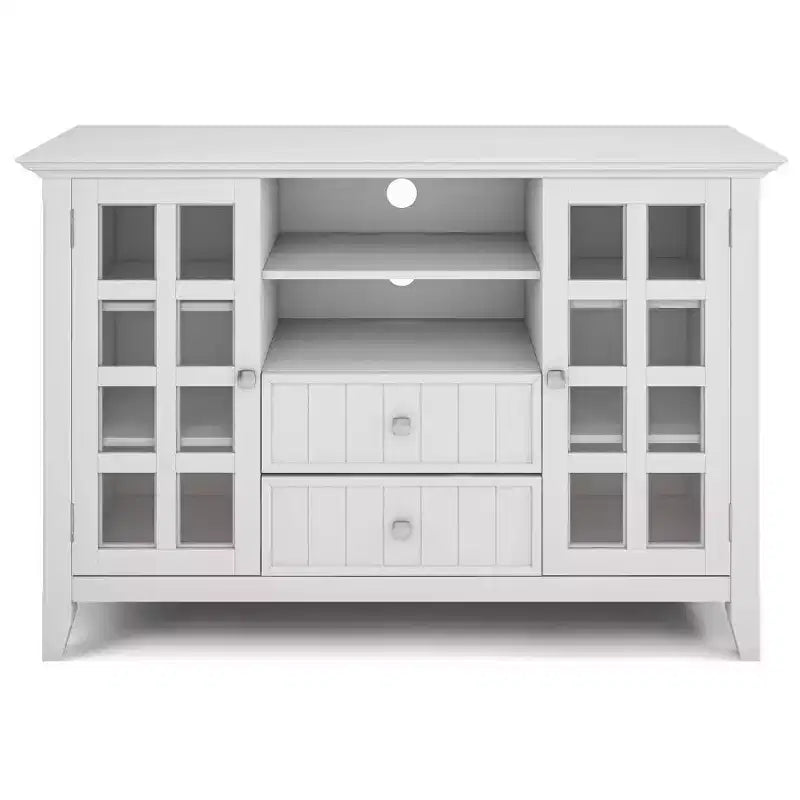 Pine Plywood Tall TV Stand with Adjustable Shelves 60''