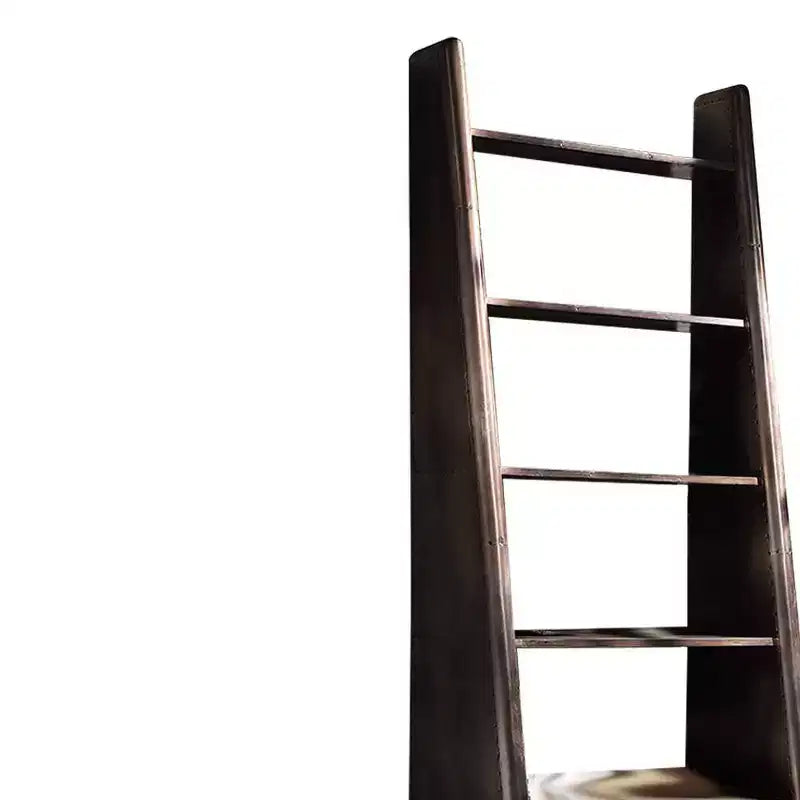 5-Tier Decorative Bookshelf, Aluminum Construction, 31.5" Wide, No Assembly Required