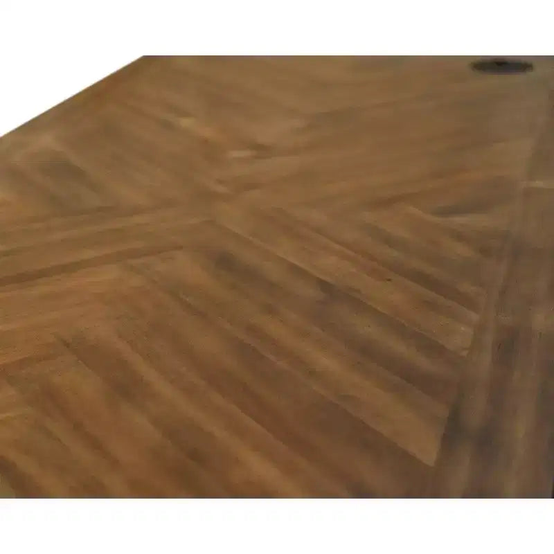 Traditional Wood Double Pedestal Executive Desk, 68.5" Wide, No Assembly, Brown