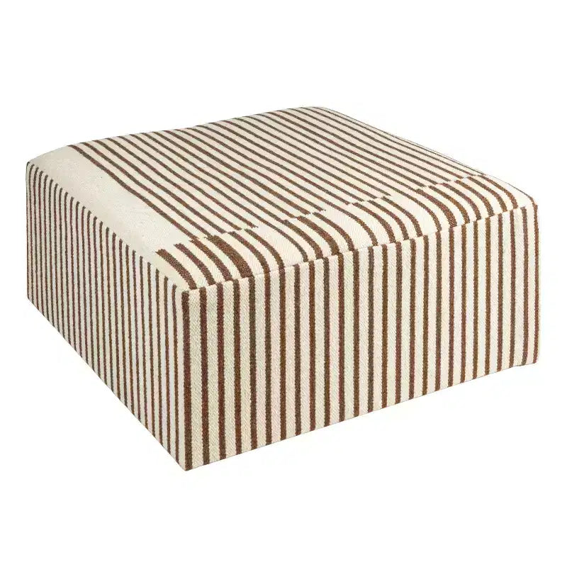 Square Coffee Table, Kilim Pattern, Cream & Brown, MDF, No Assembly Required