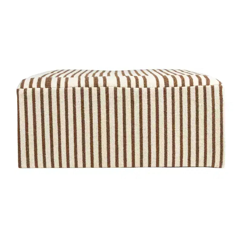 Square Coffee Table, Kilim Pattern, Cream & Brown, MDF, No Assembly Required