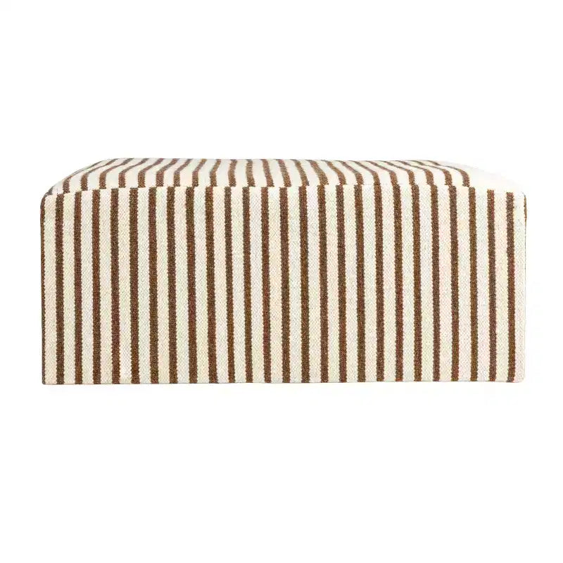 Square Coffee Table, Kilim Pattern, Cream & Brown, MDF, No Assembly Required