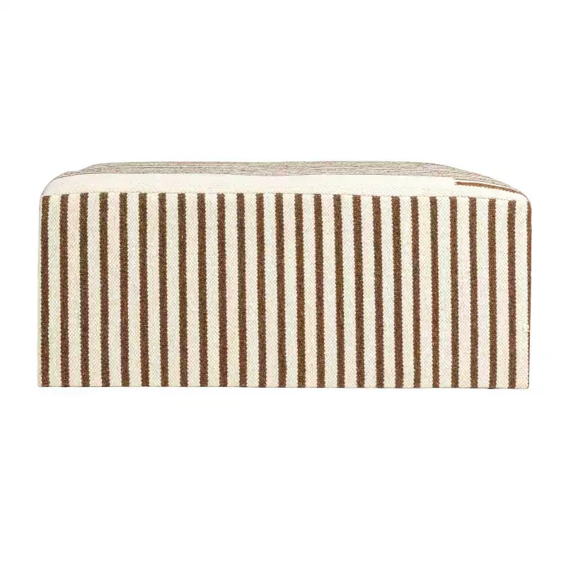 Square Coffee Table, Kilim Pattern, Cream & Brown, MDF, No Assembly Required
