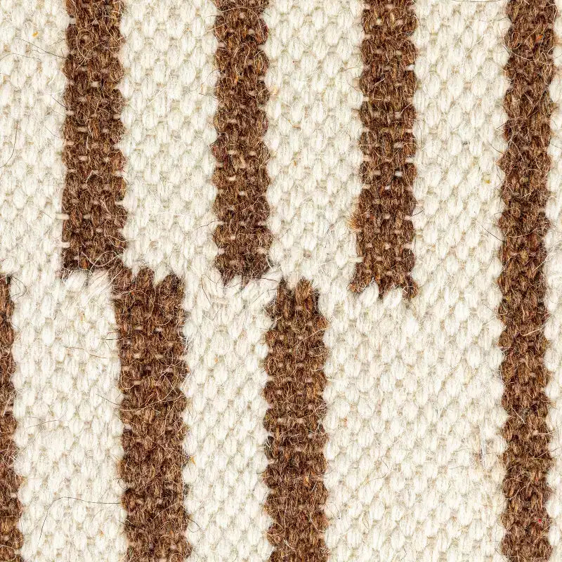 Square Coffee Table, Kilim Pattern, Cream & Brown, MDF, No Assembly Required