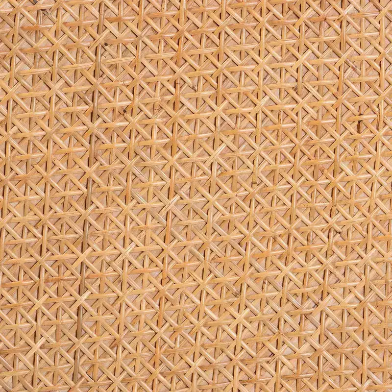 Rattan Coffee Table, Honey Finish, Natural Woven Design for Living Room