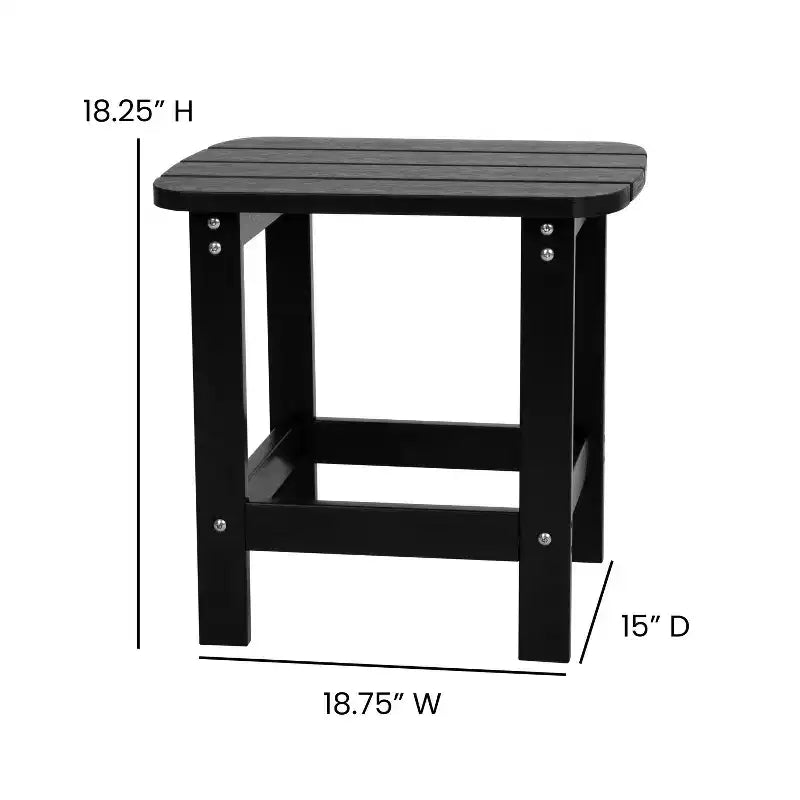 Merrick Lane Fauteuil à bascule d'intérieur/extérieur en polyrésine avec table d'appoint