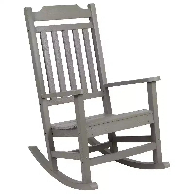 Merrick Lane Fauteuil à bascule d'intérieur/extérieur en polyrésine avec table d'appoint