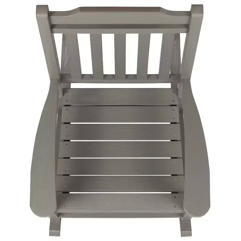 Merrick Lane Fauteuil à bascule d'intérieur/extérieur en polyrésine avec table d'appoint