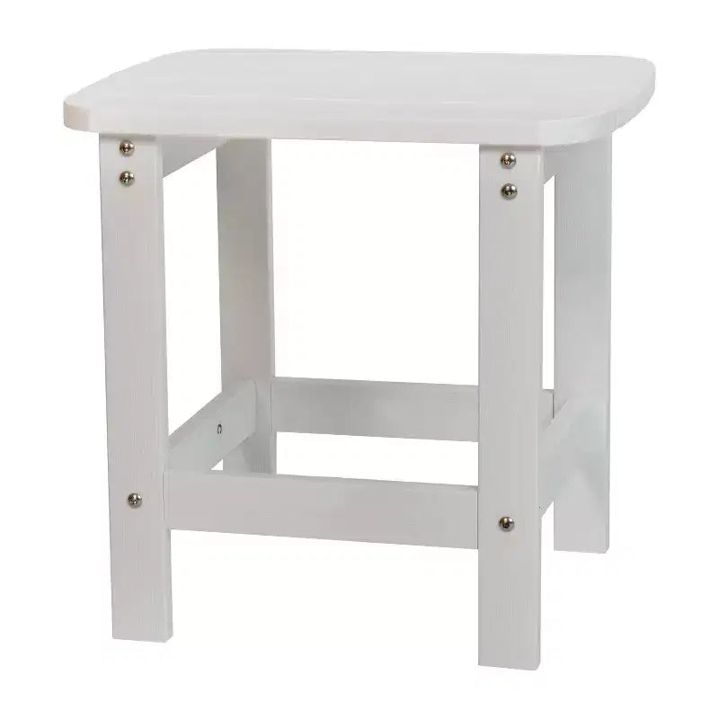 Merrick Lane Fauteuil à bascule d'intérieur/extérieur en polyrésine avec table d'appoint