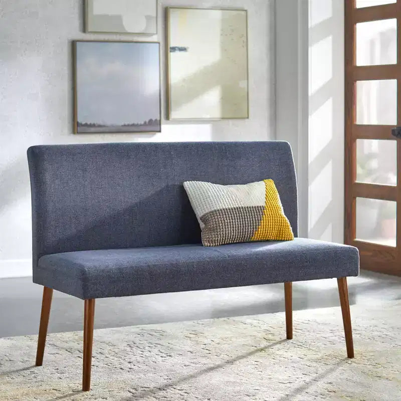 Rubberwood Upholstered Dining Bench 49.5''