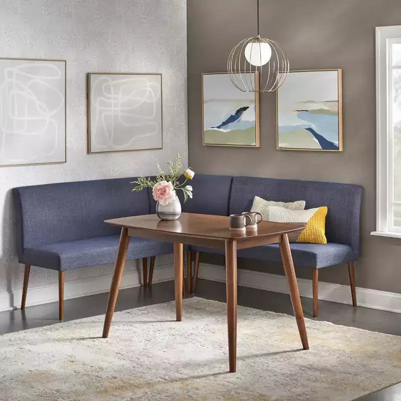 Rubberwood Upholstered Dining Bench 49.5''