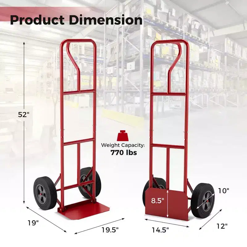 Metal Foldable Hand Truck 660 lbs 52''