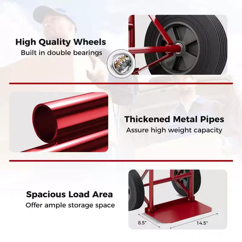Metal Foldable Hand Truck 660 lbs 52''