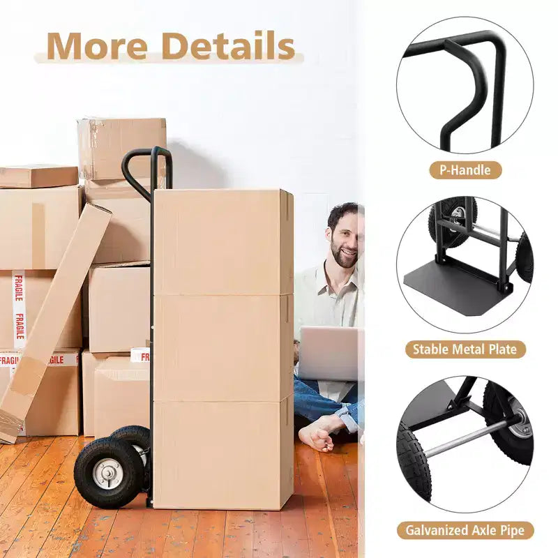 Metal Foldable Hand Truck 660 lbs 52''