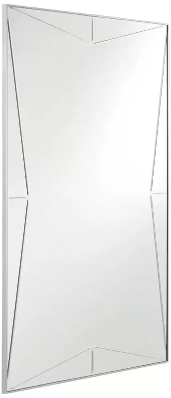 Iron Frame Rectangular Wall Mirror Silver 26''