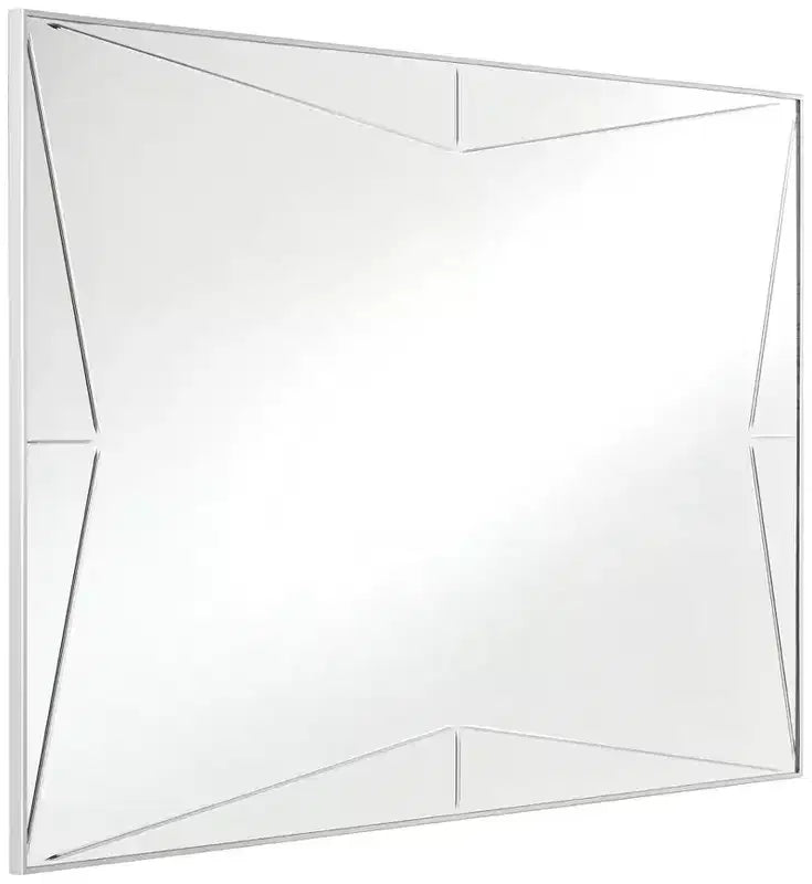 Iron Frame Rectangular Wall Mirror Silver 26''