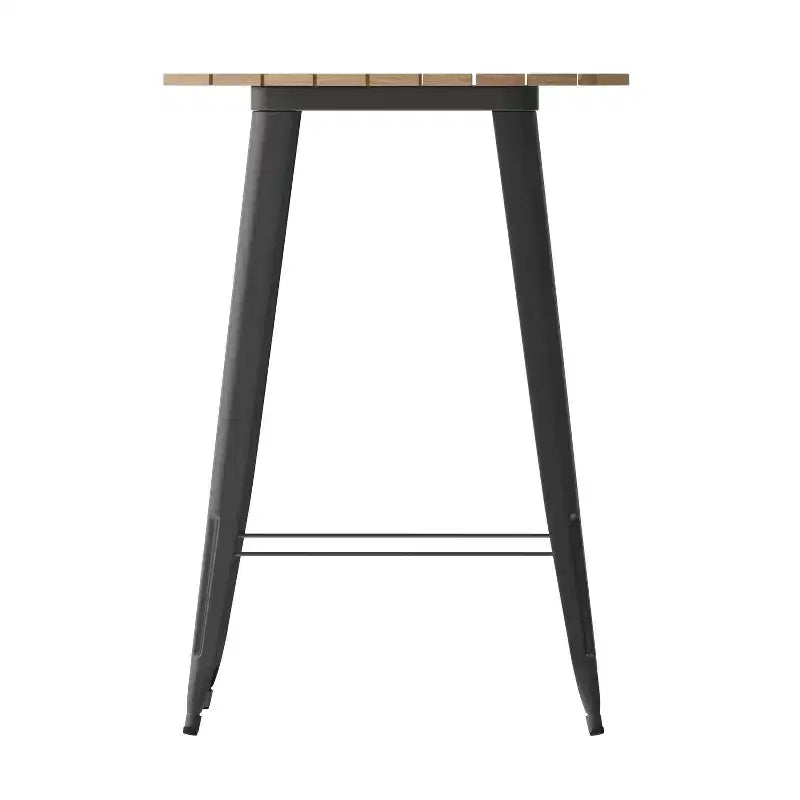 Poly Resin Steel Bar Height Table Round 30''
