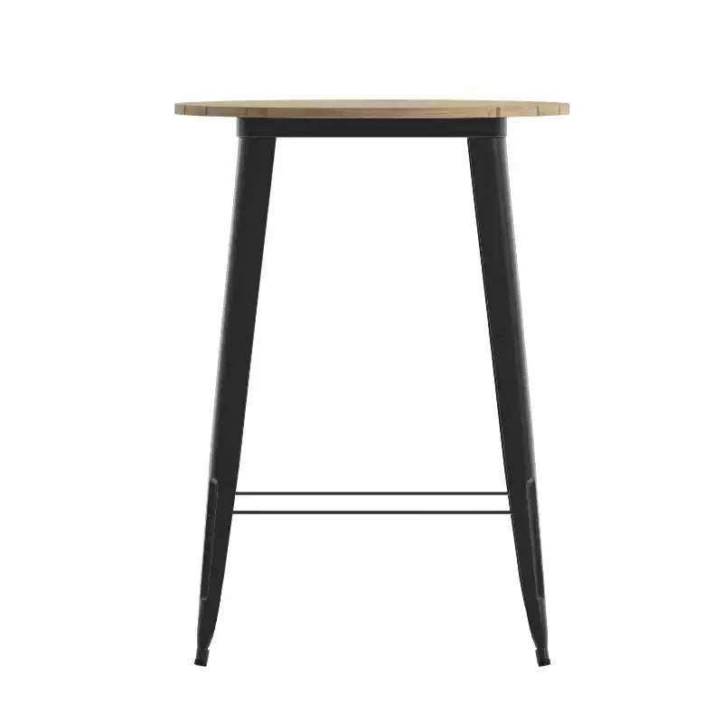 Poly Resin Steel Bar Height Table Round 30''