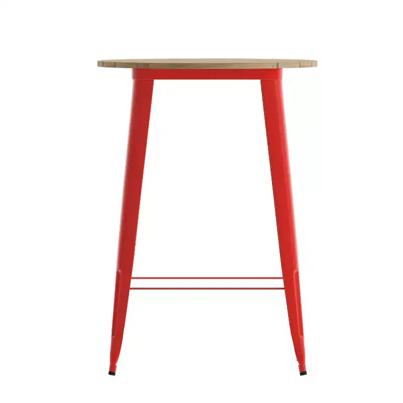 Poly Resin Steel Bar Height Table Round 30''