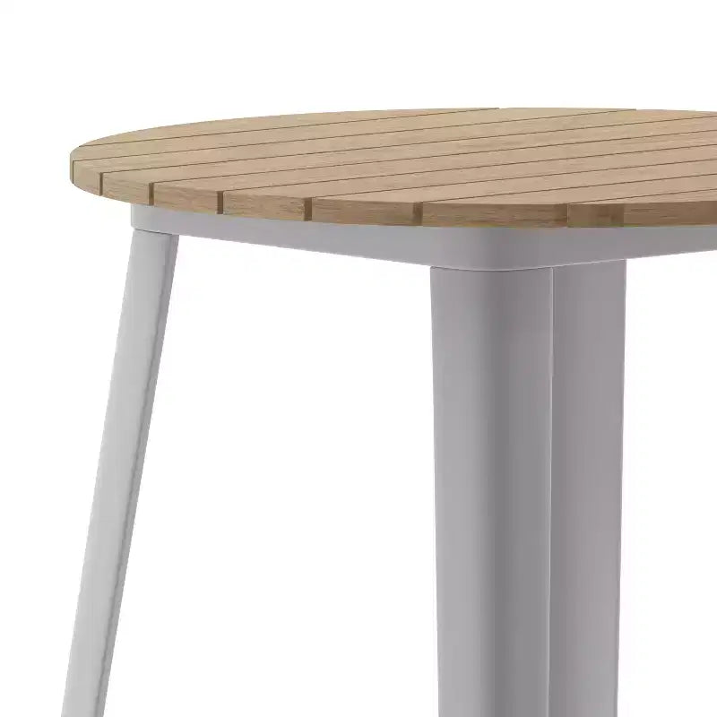 Poly Resin Steel Bar Height Table Round 30''