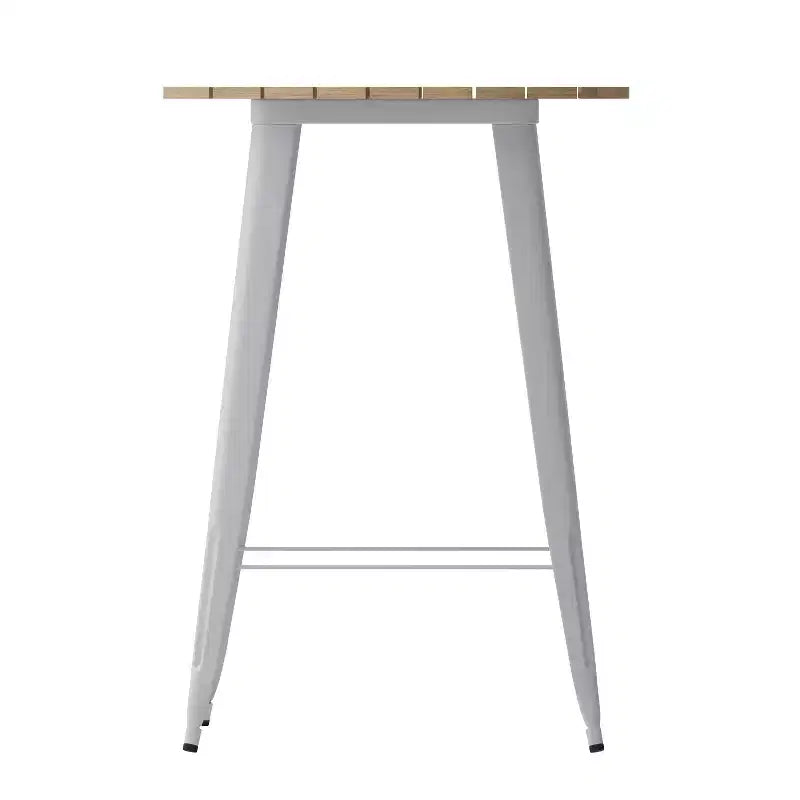 Poly Resin Steel Bar Height Table Round 30''