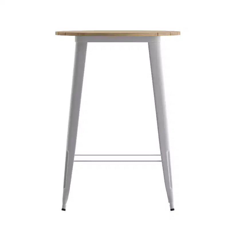 Poly Resin Steel Bar Height Table Round 30''
