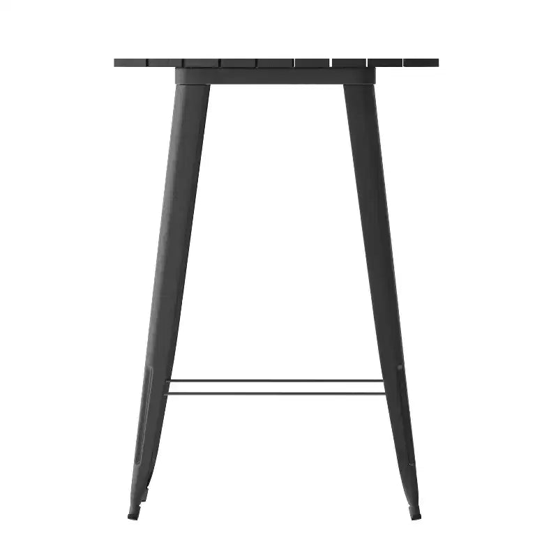 Poly Resin Steel Bar Height Table Round 30''
