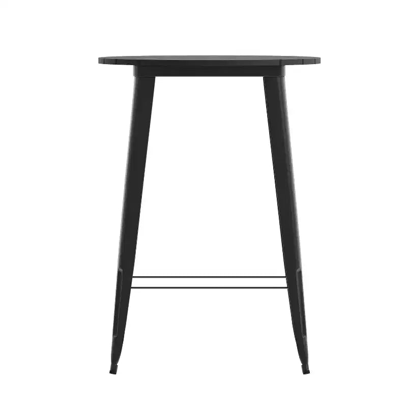 Poly Resin Steel Bar Height Table Round 30''