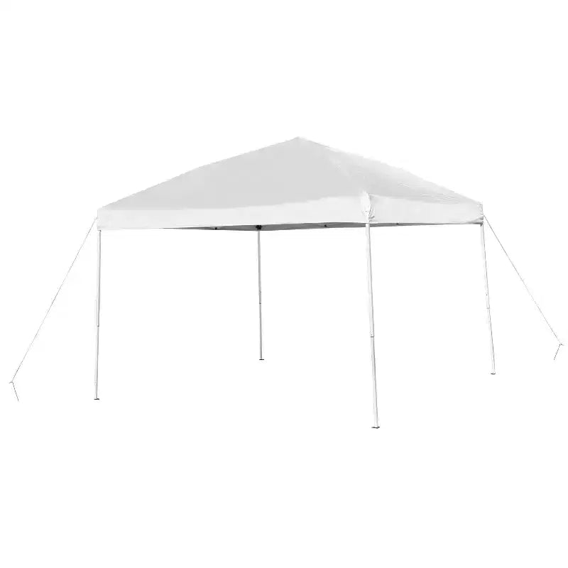 Ensemble Emma and Oliver portable pour hayon, camping ou événements avec tente dôme escamotable blanche avec sac de transport et ensemble table pliante avec bancs