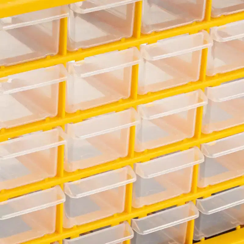 30-Drawer Small Parts Organizer, Desktop Storage for Hardware, Crafts and Tools, Yellow
