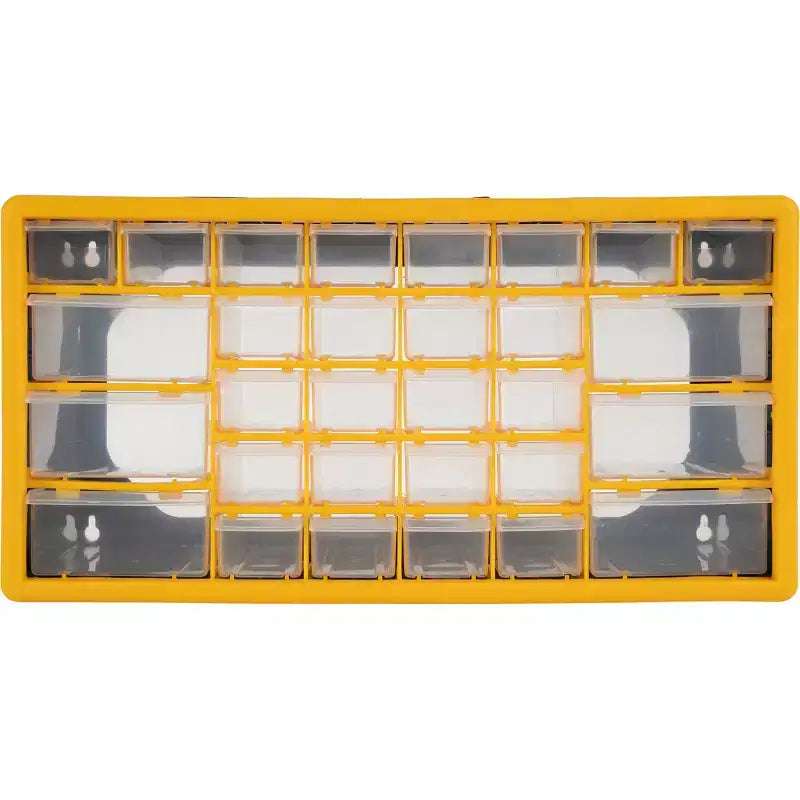 30-Drawer Small Parts Organizer, Desktop Storage for Hardware, Crafts and Tools, Yellow