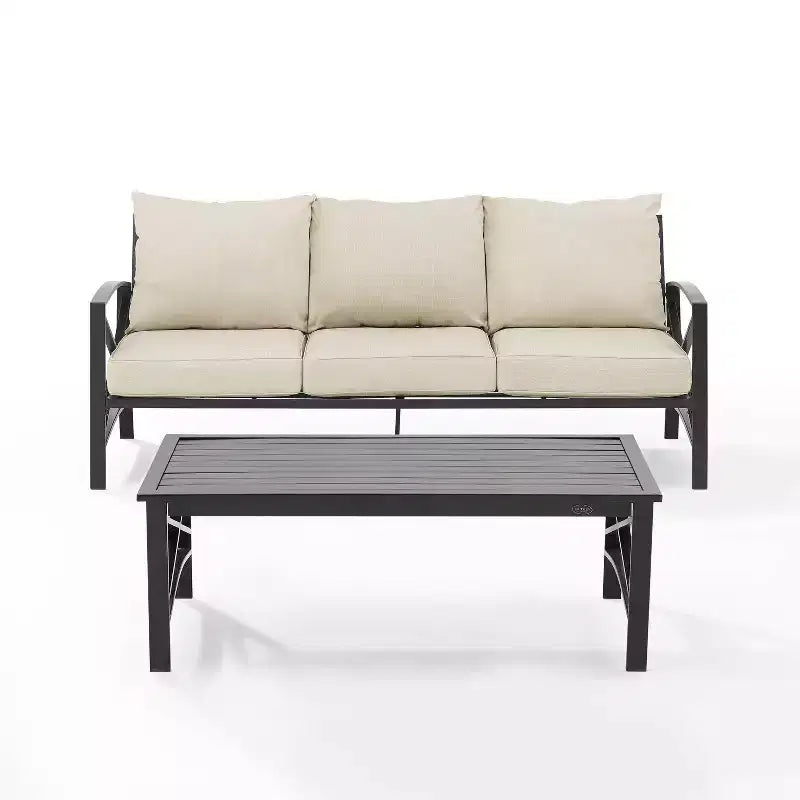 Ensemble de canapés d'extérieur Crosley Kaplan 2 pièces