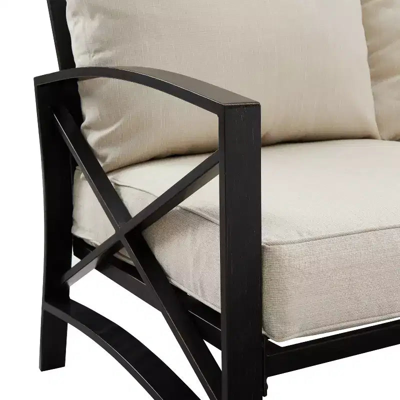 Ensemble de canapés d'extérieur Crosley Kaplan 2 pièces