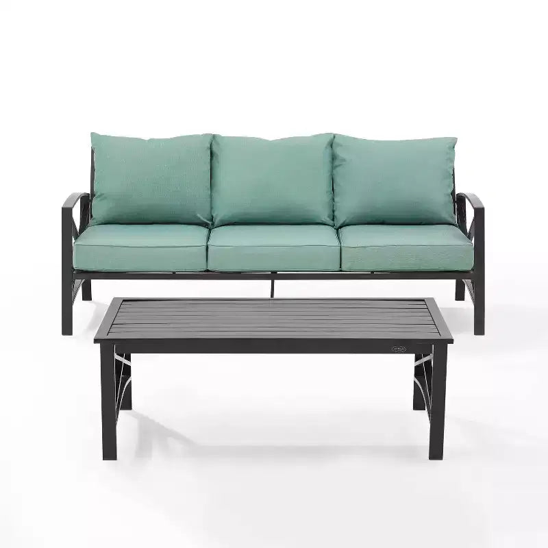 Ensemble de canapés d'extérieur Crosley Kaplan 2 pièces