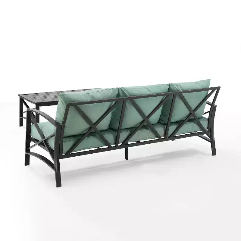 Ensemble de canapés d'extérieur Crosley Kaplan 2 pièces