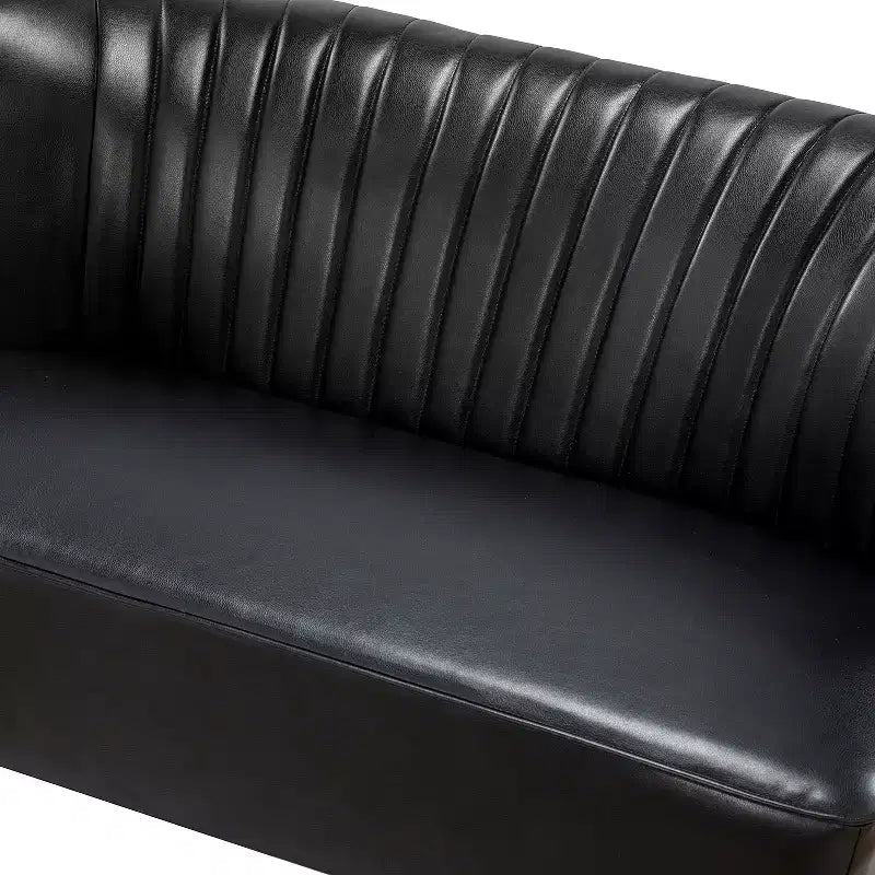 47" Contemporary Wingback Loveseat, Armless 2-Seater Sofa with Metal Legs for Living Room or Bedroom