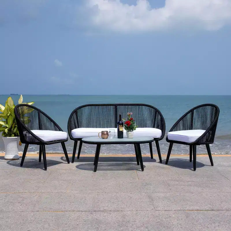 Ensemble de 4 pièces Halcott pour salon - Intérieur/Extérieur - PAT7526 - Safavieh