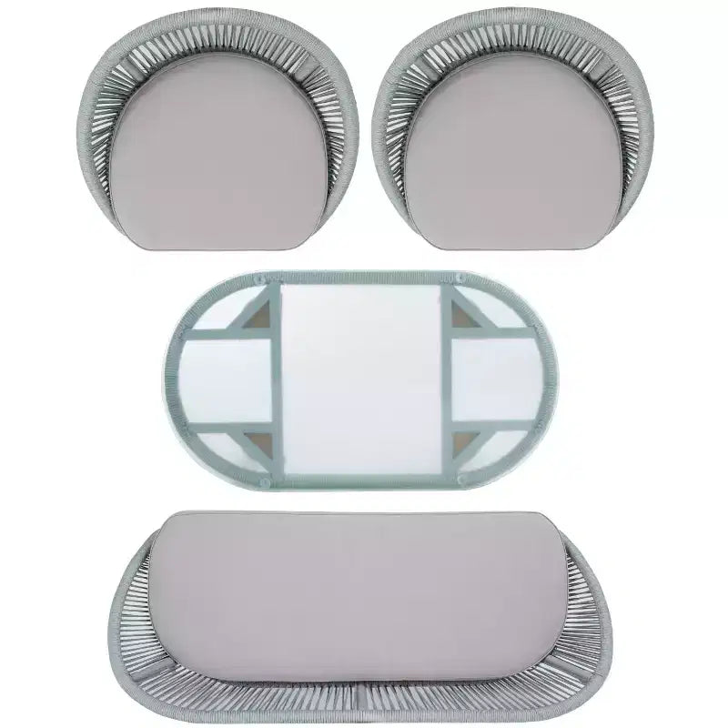 Ensemble de 4 pièces Halcott pour salon - Intérieur/Extérieur - PAT7526 - Safavieh
