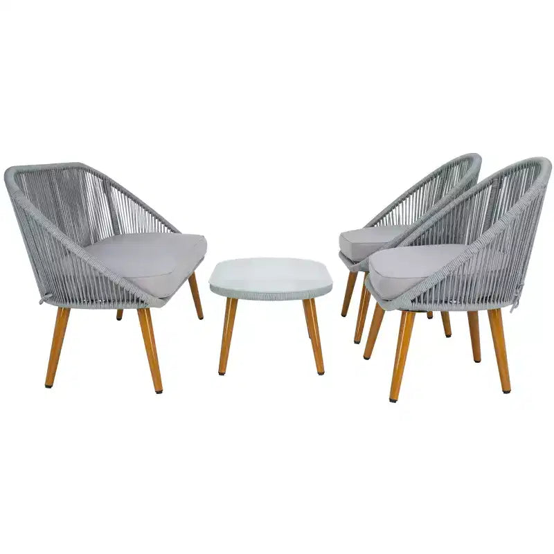 Ensemble de 4 pièces Halcott pour salon - Intérieur/Extérieur - PAT7526 - Safavieh