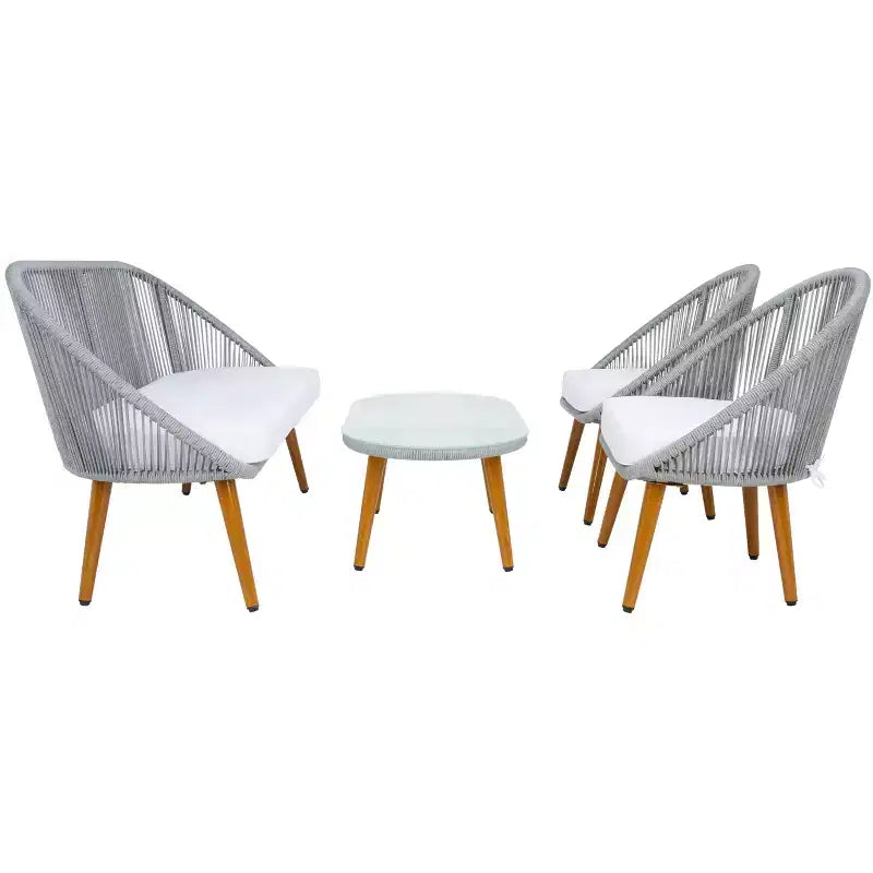 Ensemble de 4 pièces Halcott pour salon - Intérieur/Extérieur - PAT7526 - Safavieh