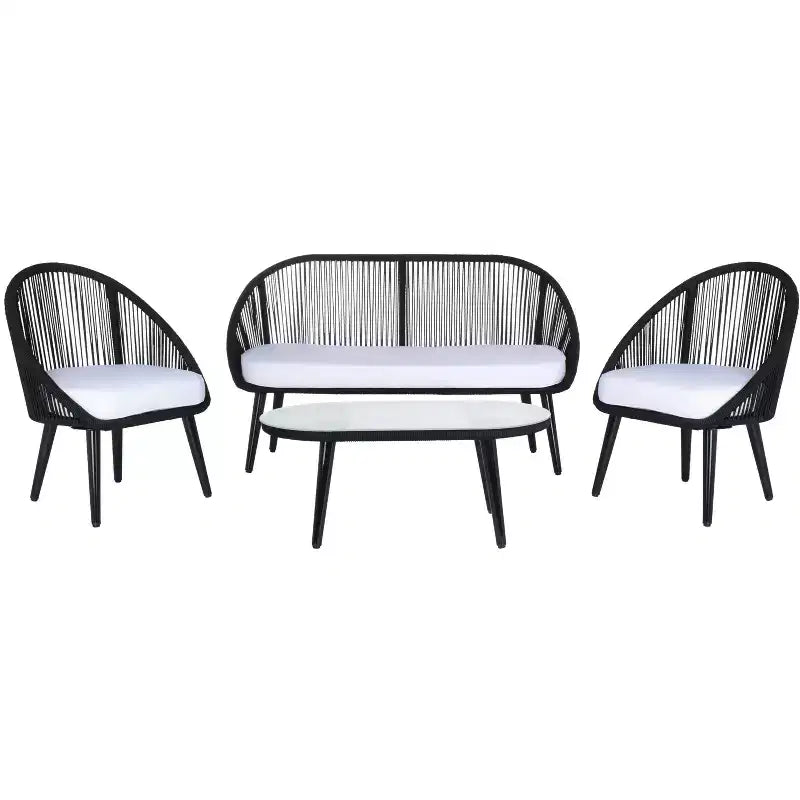 Halcott 4 Piece Living Set - Indoor/Outdoor - PAT7526 - Safavieh