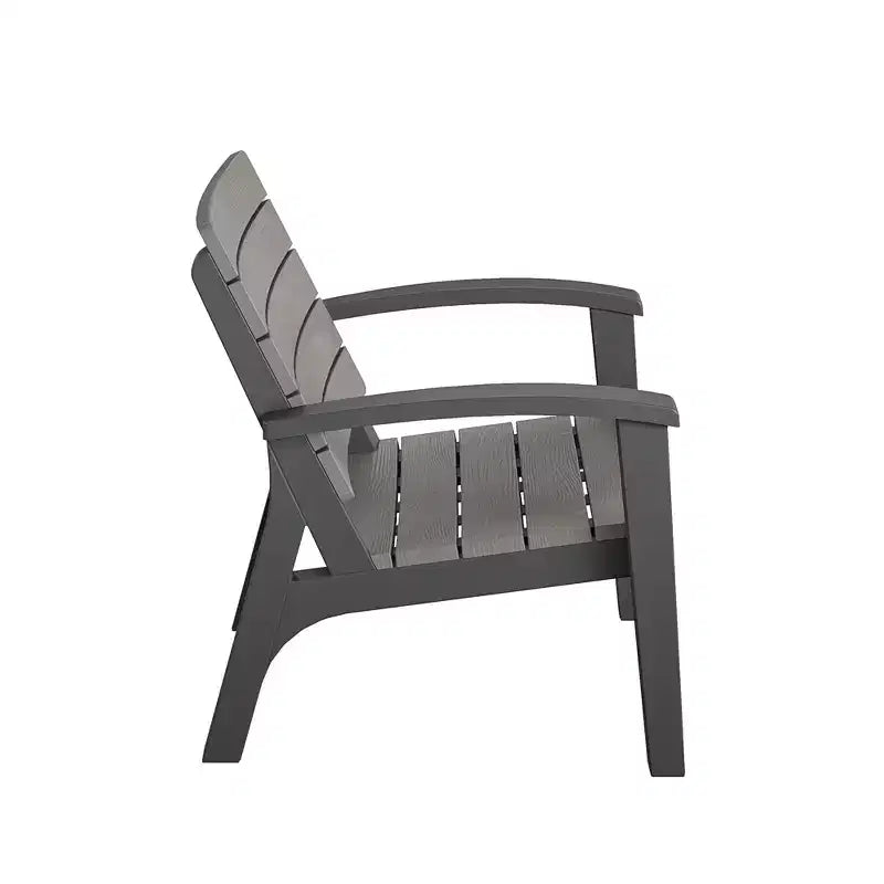 Ensemble de conversation 3 pièces COSCO Jetson avec table basse et 2 fauteuils, gris/noir