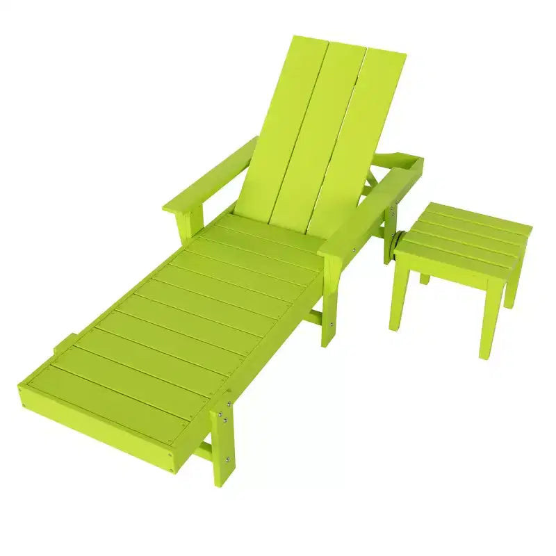 WestinTrends Ashore Chaise longue moderne inclinable avec table d'appoint, ensemble 2 pièces