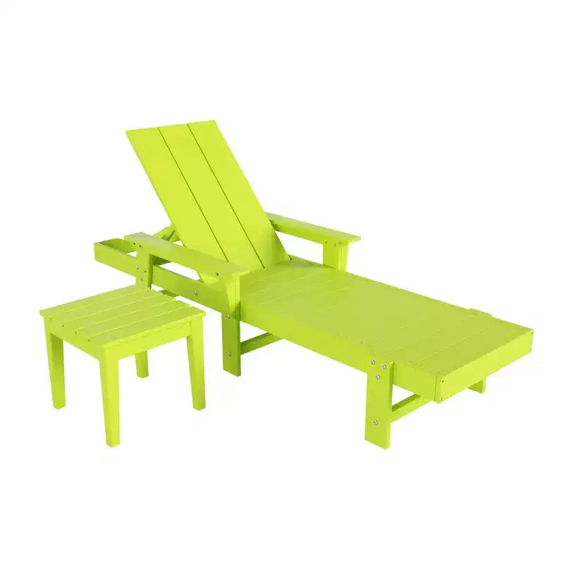 WestinTrends Ashore Chaise longue moderne inclinable avec table d'appoint, ensemble 2 pièces
