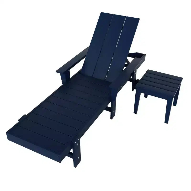 WestinTrends Ashore Chaise longue moderne inclinable avec table d'appoint, ensemble 2 pièces