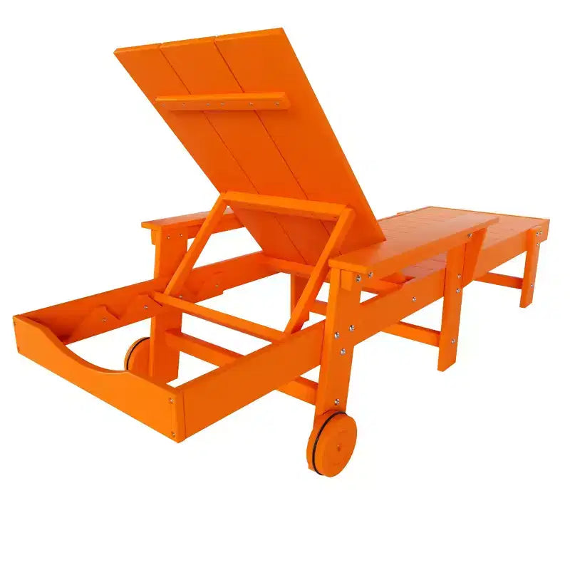 WestinTrends Ashore Chaise longue moderne inclinable avec table d'appoint, ensemble 2 pièces