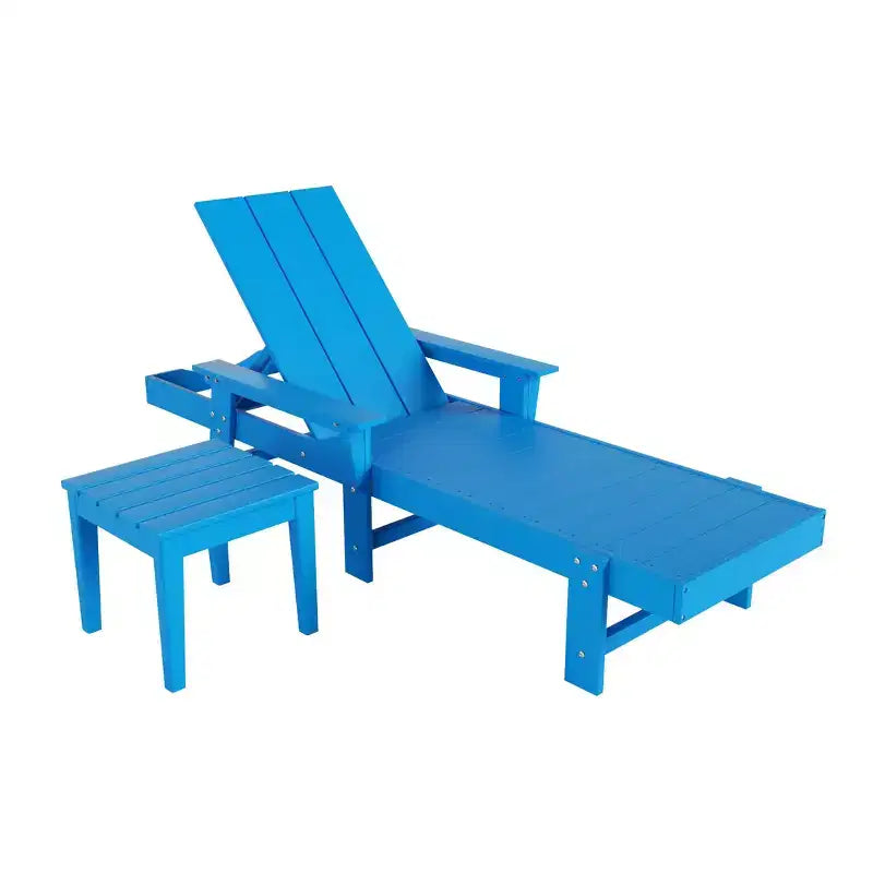 WestinTrends Ashore Chaise longue moderne inclinable avec table d'appoint, ensemble 2 pièces